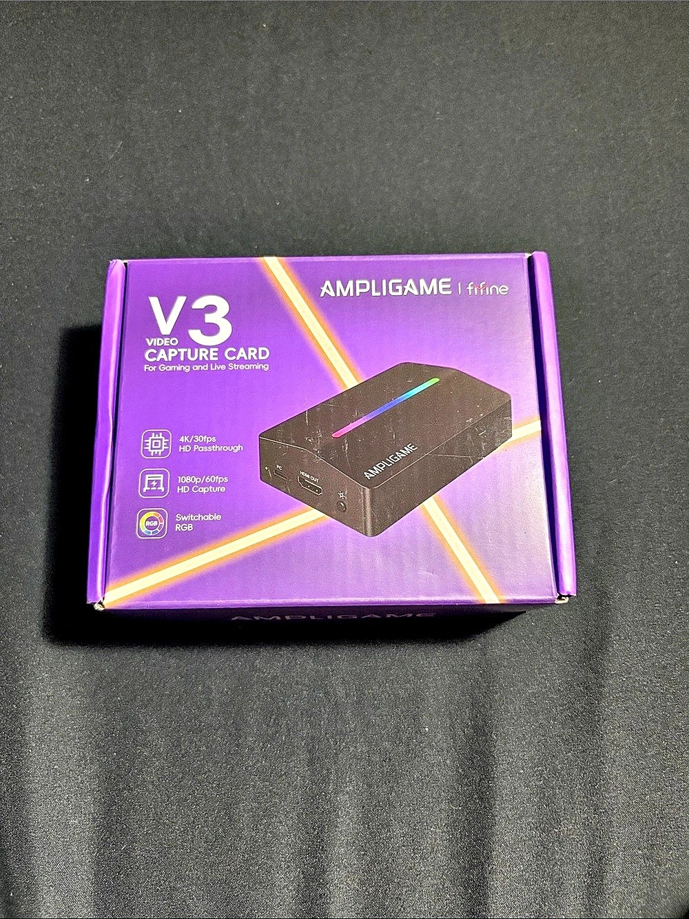 AMPLIGAME V3 Video Capture Card Video Capture Card Purple Like New